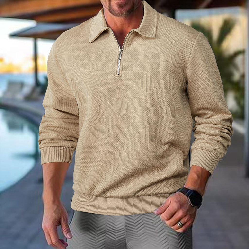Men's Jacquard Half-Zip Statement Sweatshirt