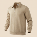 Khaki Quarter-Zip Sweatshirt
